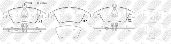 Колодки тормозные MERCEDES C (W204,S204),E (W212,S212,A207) передние (4шт.) NIBK PN0395W NIBK