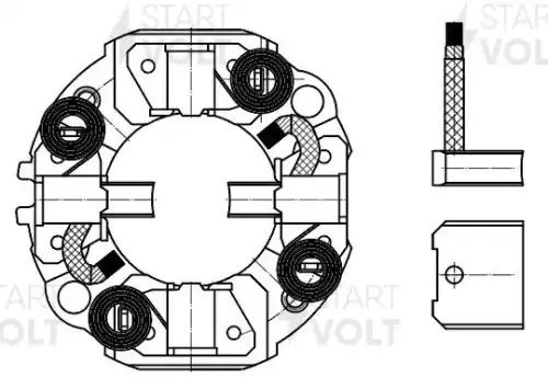 Узел щеточный стартера VBS 1902 START VOLT