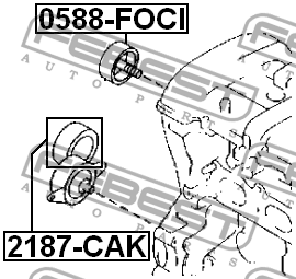 Ролик натяжной 2187-CAK 2187-CAK FEBEST