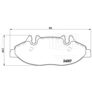 Колодки торм. Mercedes Vito/Viano (W639) (03-) диск. перед. (PF 4282) PF4282 TRIALLI