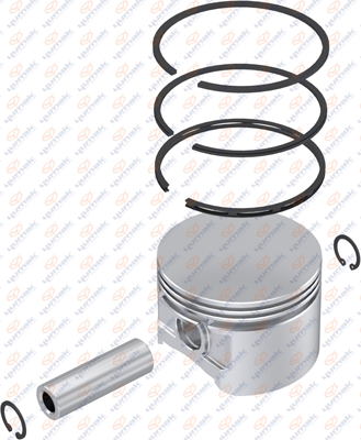 Поршнекомплект компрессора Ø  85mm, W704 РМК. Поршень, втулка, кольца RK01104 YUMAK