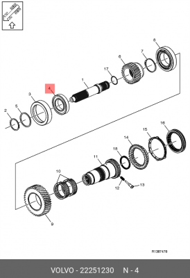 ROLLER BEARING (10216170/010620/0142682/061) 22251230 VOLVO