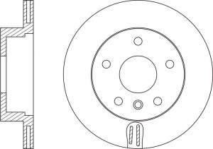Диск тормозной BMW 1 E81/E87/3 E90/91 1.6-3.0 05-  RN1543 RN1543 NIBK