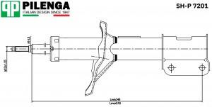 Амортизатор передний правый GM LACETTI SH-P7201 SHP7201 PILENGA