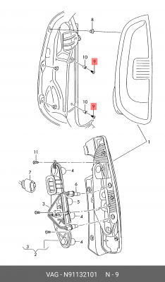 Винт VW AUDI OE N91132101 VAG