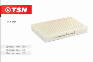 Фильтр салона для а/м ВАЗ 2123 "TSN" 9.7.22 TSN