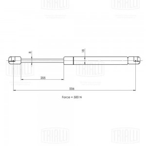 Амортизатор FORD Fusion крышки багажника TRIALLI GS1015 TRIALLI