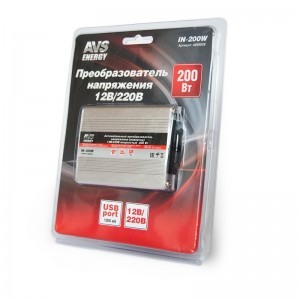 Преобразователь напряжения (инвертор) 12-220V 200Вт AVS A80683S AVS