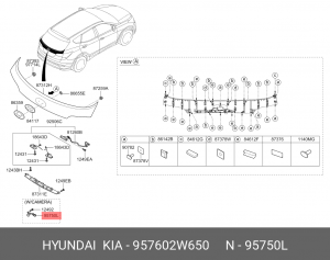 кaмepa зaднeгo видa!\Hyundai Santa Fe 957602W650 MOBIS