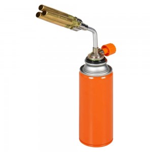 Горелка газовая на цанговый баллон, ручн.поджиг, 3 сопла D12 *102мм, металл (ADG ADGT010 AIRLINE