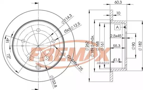 диск тормозной!\ Mitsubishi Pajero Pinin I H6/H7 99-07 BD8326 FREMAX
