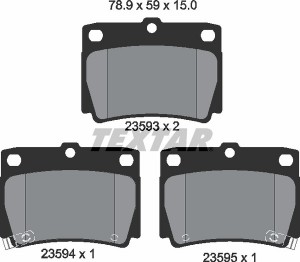 Колодки тормозные MITSUBISHI Pajero Sport, Montero Sport (98-09) (2.5D/3.0) задн 2359301 TEXTAR