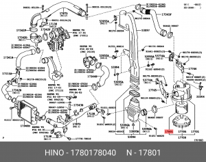 ЭЛЕМЕНТ ФИЛЬТРУЮЩИЙ ВОЗДУШНЫЙ* (1780178040) 1780178040 HINO