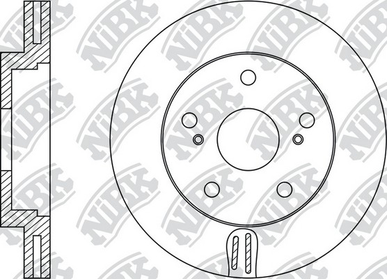Диск тормозной TOYOTA Corolla (13-) передний (1шт.) NIBK RN21001 NIBK