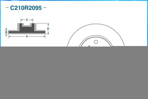 Тормозной диск передний C210R2095 C210R2095 CWORKS