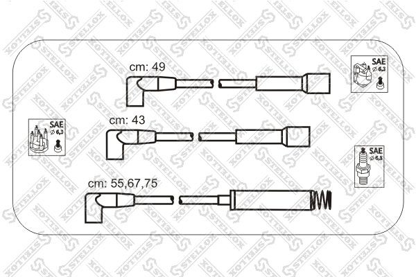 к-кт проводов!\ Opel Kadett E/Vectra A 1.6 <94 10-32311-SX STELLOX