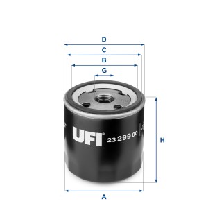 Фильтр масляный OPEL ASTRA G/H, VECTRA C 1.4-2.0 23.299.00 23 299 00 UFI
