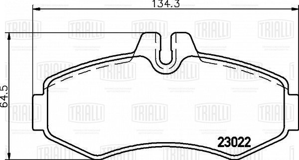 Колодки торм. Mercedes Vito/Viano (W638) (96-) диск. перед. (PF 1502) PF1502 TRIALLI