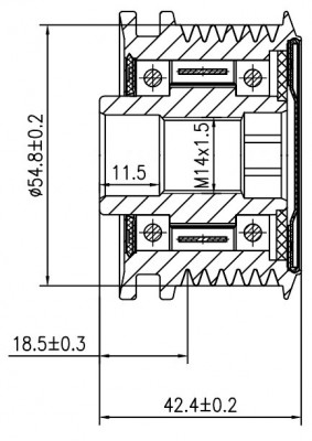 Шкив с обгонной муфтой генер. для а/м Lexus RX (15-) 2.0T (SGP 0191) SGP0191 START VOLT