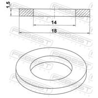 КОЛЬЦО УПЛОТНИТЕЛЬНОЕ 14X18X1.5 88430-141815C 88430141815C FEBEST