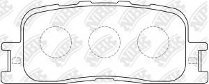 Колодки тормозные TOYOTA Avensis,Camry (01-),Celica (87-01) задние (4шт.) NIBK PN1458 NIBK
