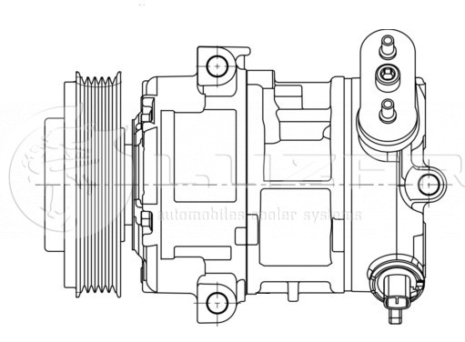 Компрессор кондиц. для а/м Opel Corsa D (06-) LCAC2112 LCAC 2112 LUZAR