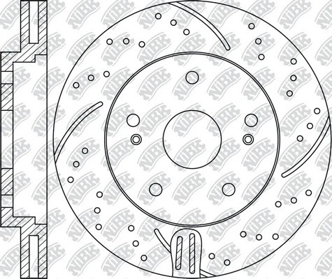 Диск тормозной TOYOTA Camry (06-/11-),Rav 4 (06-) LEXUS IS250 передний (перфорир RN1241DSET NIBK