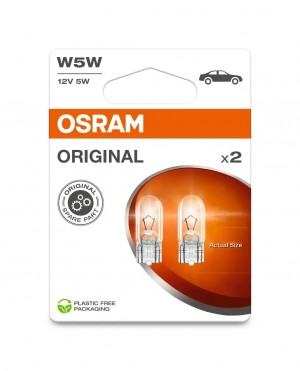 Лампа 12V W5W T10W W2.1x9.5d блистер (2шт.) OSRAM 28252BL OSRAM