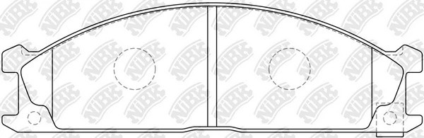 Колодки тормозные NISSAN Terrano (R20) передние (4шт.) NIBK PN2344 NIBK