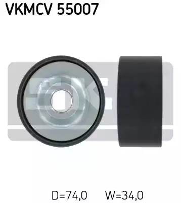 Ролик обводной MAN D0834, D0836, D2066, D2676, D2868, D2866, E2866, E/G 2876 VKMCV55007 SKF