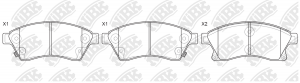 Колодки тормозные дисковые CHEVROLET CRUZE 2009 PN0391 PN0391 NIBK