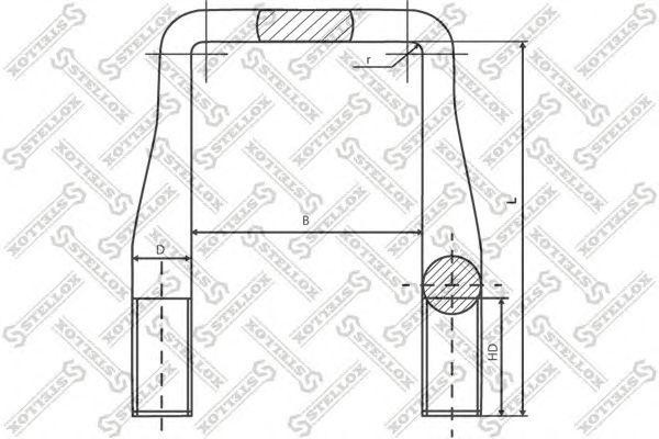 стремянка с гайками !130/154xM24x2x310-П плоская сверху\FRUEHAUF 8464023SX STELLOX