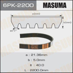 ремень поликлиновый! 6PK2200\ 6PK-2200 MASUMA