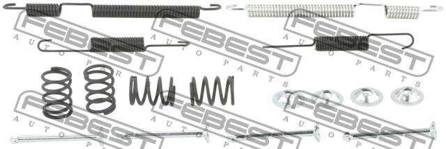 Комплект монтажный барабанных колодок KIA SORENTO 2002-2006 2204-SOULR-KIT 2204-SOULR-KIT FEBEST