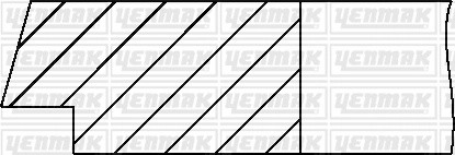кольца компрессора! поршн. 1 цил. d85 2x2x4/2 Wabco 704\ DAF 825.1160, VOLVO 9109607000 YENMAK