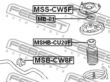 DODGE CALIBER (2006>)/JEEP PATRIOT (2007>) БЕЗ ПОДШИПНИКА MSS-CW5F FEBEST