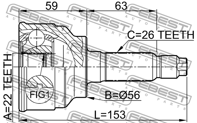 MAZDA 323 (BA) (1994-1998) 0510-024 FEBEST
