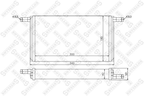 радиатор печки !\ VW LT28 2.4/2.4D/TD 75-96 10-35064-SX STELLOX