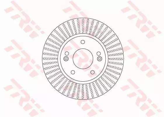 Диск тормозной передний HYUNDAI i30 (GD) 2011- (15") DF8056 DF8056 TRW