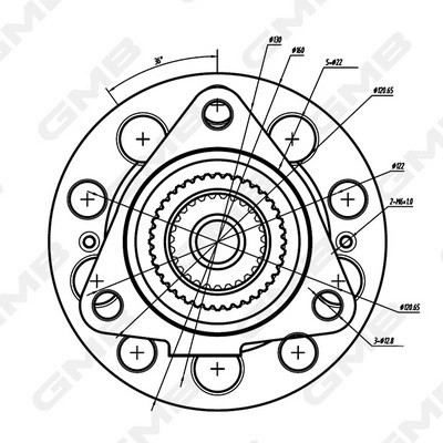Ступица передняя GH34900A GH34900A GMB