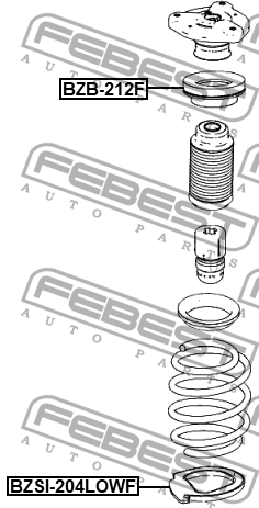 Проставка пружины нижняя BZSI-204LOWF BZSI-204LOWF FEBEST