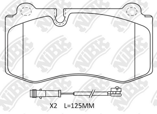 Колодки тормозные MERCEDES S (W221) передние (4шт.) NIBK PN0453W NIBK