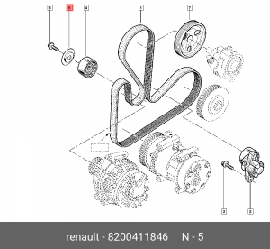 Шайба RENAULT ролига ГРМ OE 8200411846 RENAULT