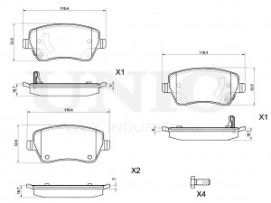 Колодки тормозные диск. передние с винтами BRP-20046 UNIO