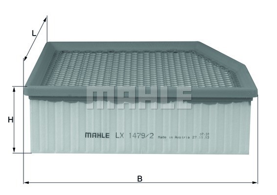Фильтр воздушный VW Phaeton (04-) MAHLE LX1479/2 MAHLE KNECHT