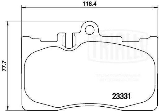 Колодки торм. Lexus LS (00-) 4.3i диск. перед. (в компл. с датчиком) (PF 4356) PF4356 TRIALLI
