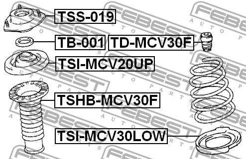 Опора переднего амортизатора TSS-019 FEBEST
