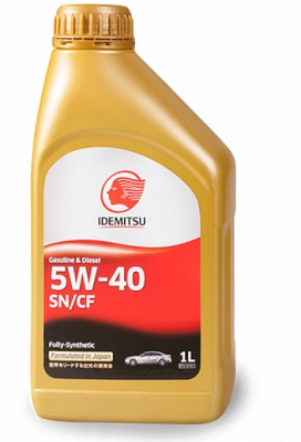 Масло моторное IDEMITSU FULLY-SYNTHETIC SN/CF 5W40 синт.1л 30011333724 IDEMITSU