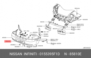 Клип 01553-95F1D 01553-95F1D NISSAN