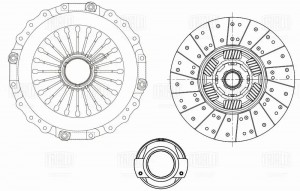Сцепление в сборе Scania G 400/P 400/R 400 (03-) (K432-20) (с мех. муфт) (FR 823 FR823 TRIALLI